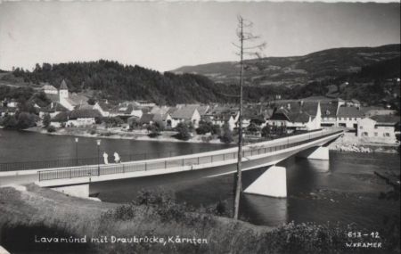 Österreich - Lavamünd - mit Draubrücke - 1965 Österreich - Lavamünd - mit Draubrücke - 1965