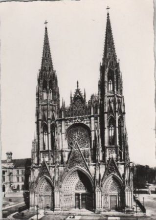 Frankreich - Rouen - Eglise Saint-Ouen, facade - ca. 1960 Frankreich - Rouen - Eglise Saint-Ouen, facade - ca. 1960