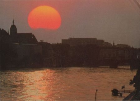 Schweiz - Basel - Sonnenuntergang - 1988