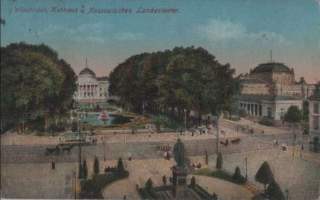 Wiesbaden - Kurhaus und Nassauisches Landestheater - 1922 Wiesbaden - Kurhaus und Nassauisches Landestheater - 1922