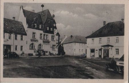 Bad Klosterlausnitz - Markt mit Rathaus - 1953 Bad Klosterlausnitz - Markt mit Rathaus - 1953