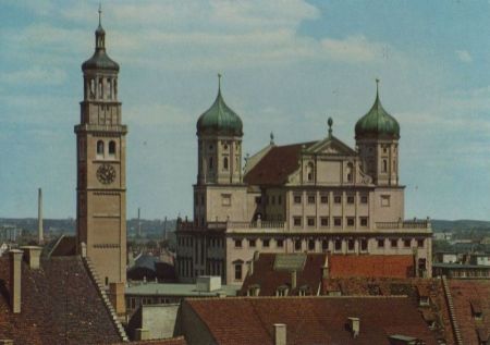Augsburg - Rathaus und Perlachturm - 1960 Augsburg - Rathaus und Perlachturm - 1960