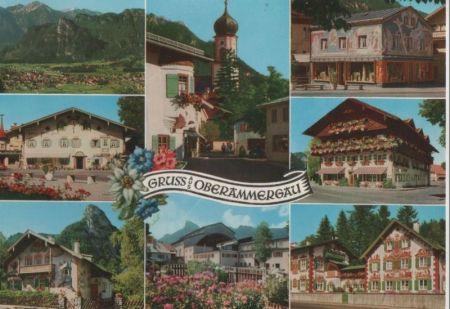 Oberammergau - 8 Teilbilder - ca. 1975 Oberammergau - 8 Teilbilder - ca. 1975