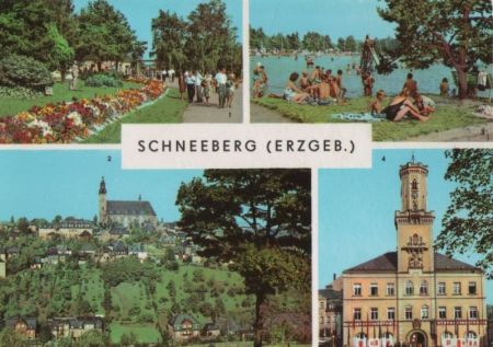 Schneeberg - u.a. Blick zur Kirche - 1972 Schneeberg - u.a. Blick zur Kirche - 1972