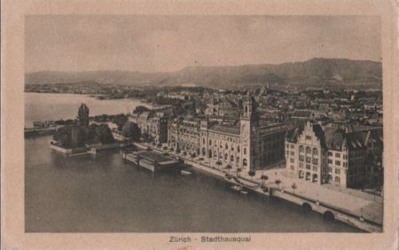 Schweiz - Zürich - Stadthausquai - 1912 Schweiz - Zürich - Stadthausquai - 1912