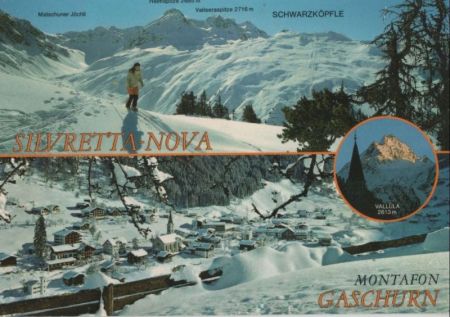 Österreich - Gaschurn - mit Skigebiet Silvretta-Nova - 1981 Österreich - Gaschurn - mit Skigebiet Silvretta-Nova - 1981