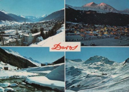 Schweiz - Davos - Wintersport-Zentrum - 1975 Schweiz - Davos - Wintersport-Zentrum - 1975