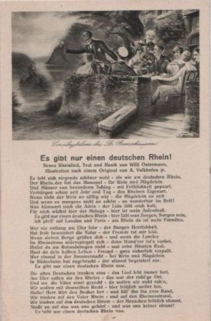 Loreley - Es gibt nur einen deutschen Rhein - ca. 1950 Loreley - Es gibt nur einen deutschen Rhein - ca. 1950