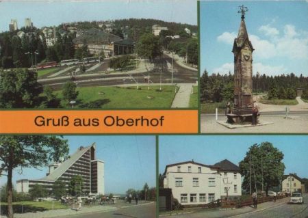 Oberhof - u.a. Gaststättenkomplex Oberer Hof - 1989 Oberhof - u.a. Gaststättenkomplex Oberer Hof - 1989