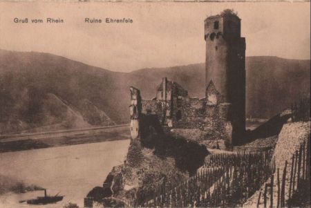 Rüdesheim, Ruine Ehrenfels - ca. 1935 Rüdesheim, Ruine Ehrenfels - ca. 1935