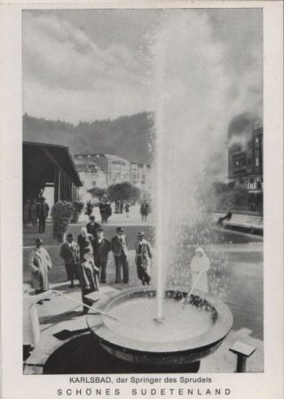 Karlsbad - Springer des Sprudels - ca. 1955 Karlsbad - Springer des Sprudels - ca. 1955