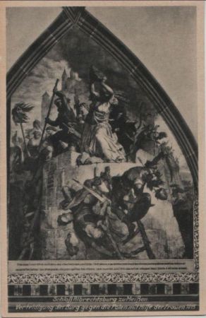 Meißen - Albrechtsburg, Verteidigung gegen die Polen - ca. 1950 Meißen - Albrechtsburg, Verteidigung gegen die Polen - ca. 1950