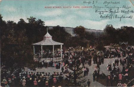 Großbritannien - Cardiff - Roath Park, Band Stand - 1919 Großbritannien - Cardiff - Roath Park, Band Stand - 1919