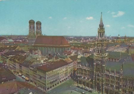 Frauen-Kirche und Rathaus München - ca. 1965 Frauen-Kirche und Rathaus München - ca. 1965