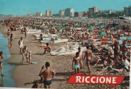 Italien - Riccione - Spiaggia - 1970 Italien - Riccione - Spiaggia - 1970