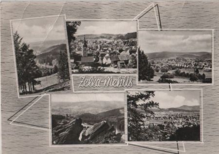 Zella-Mehlis - u.a. Blick auf Zella - 1963 Zella-Mehlis - u.a. Blick auf Zella - 1963