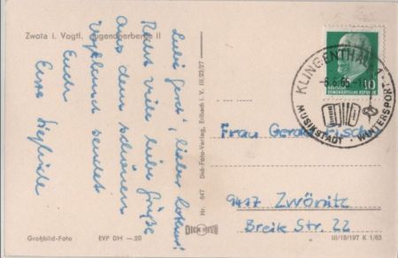Zwota - Jugendherberge II Zwota - Jugendherberge II