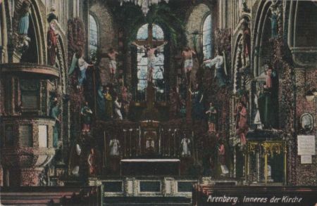 Koblenz-Arenberg - Inneres der Kirche - 1922 Koblenz-Arenberg - Inneres der Kirche - 1922