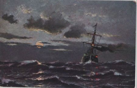 Segelschiff bei Mondschein Segelschiff bei Mondschein