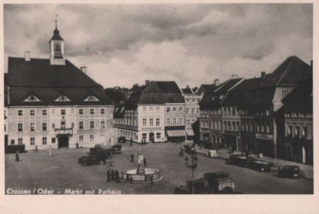 Crossen an der Elster - Markt mit Rathaus Crossen an der Elster - Markt mit Rathaus