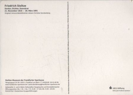Friedrich Stoltze Denker, Dichter, Demokrat Friedrich Stoltze Denker, Dichter, Demokrat