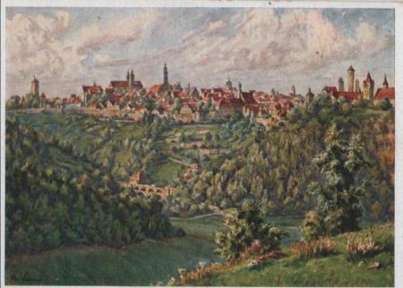 Rothenburg ob der Tauber - nach Gemälde von Paul Sollmann Rothenburg ob der Tauber - nach Gemälde von Paul Sollmann