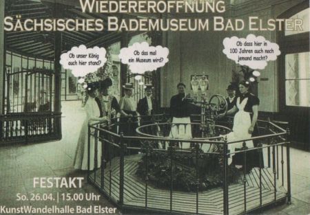 Bad Elster - bedruckte Werbekarte - Bademuseum Bad Elster - bedruckte Werbekarte - Bademuseum