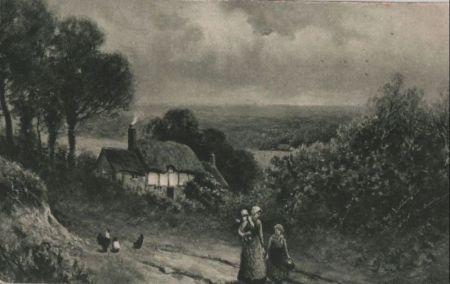 Bauersfamilie mit Hühnern Bauersfamilie mit Hühnern