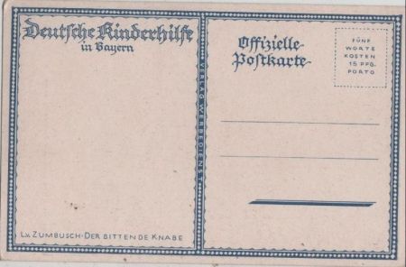 Der bittende Knabe Deutsche Kinderhilf Der bittende Knabe Deutsche Kinderhilf
