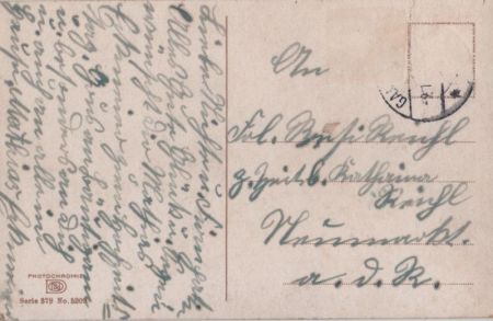 Blühender Baum vor Gebirge