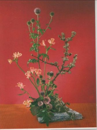 Kugeldisteln mit Alstromerien Arrangement Kugeldisteln mit Alstromerien Arrangement