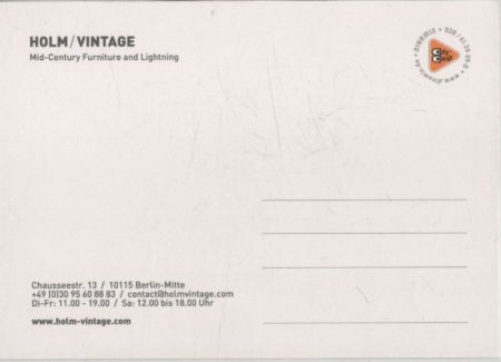 Werbekaret Holm Vintage Werbekaret Holm Vintage