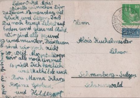 Zum Namenstag Kind mit Blumen Zum Namenstag Kind mit Blumen