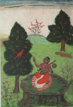 Dame, auf Vina spielend Rajasthan Dame, auf Vina spielend Rajasthan