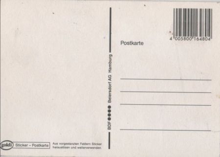 Sticker-Karte teilweise bereits entfernt Sticker-Karte teilweise bereits entfernt