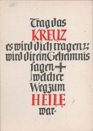 Trag das Kreuz Sinnspruch Trag das Kreuz Sinnspruch