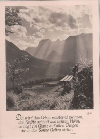 Das Leben meisternd zwingen Sinnspruch Das Leben meisternd zwingen Sinnspruch