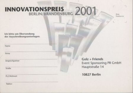 Innovationspreis 2001 Innovationspreis 2001
