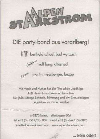 Alpen Starkstrom Party-Band Alpen Starkstrom Party-Band