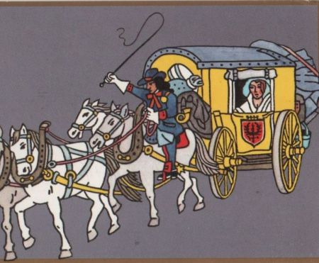 Postkutsche mit Fahrgast Postkutsche mit Fahrgast