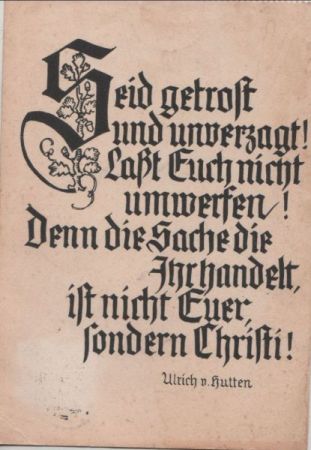 Seid getrost Ulrich v. Hutten Seid getrost Ulrich v. Hutten