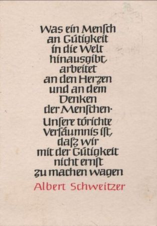 Unsere törichte Versäumnis Albert Schweitzer Unsere törichte Versäumnis Albert Schweitzer
