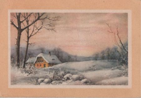 Haus schneebedeckt Haus schneebedeckt