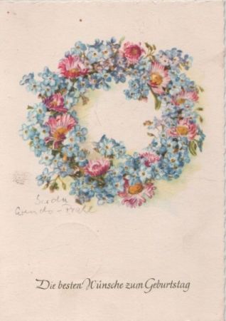 Wünsche zum Geburtstag Blumenkranz Wünsche zum Geburtstag Blumenkranz