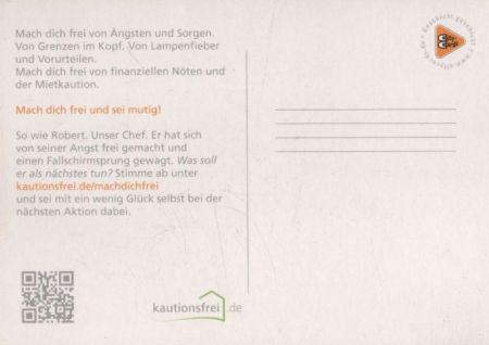 Mach dich frei Werbung Mach dich frei Werbung