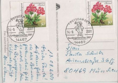 Primel und Enzian Sonderstempel Primel und Enzian Sonderstempel