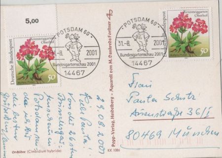 Orchidee Sonderstempel Orchidee Sonderstempel
