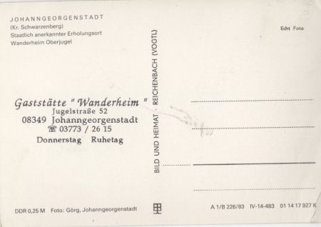 Johanngeorgenstadt - Wanderheim Oberjugel Johanngeorgenstadt - Wanderheim Oberjugel