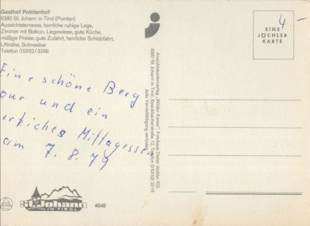 St. Johann - Österreich - Gasthof Pointenhof 