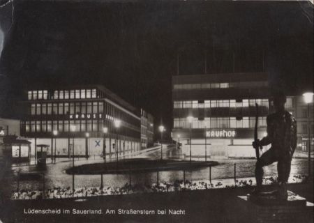Lüdenscheid - Straßenstern bei Nacht Lüdenscheid - Straßenstern bei Nacht